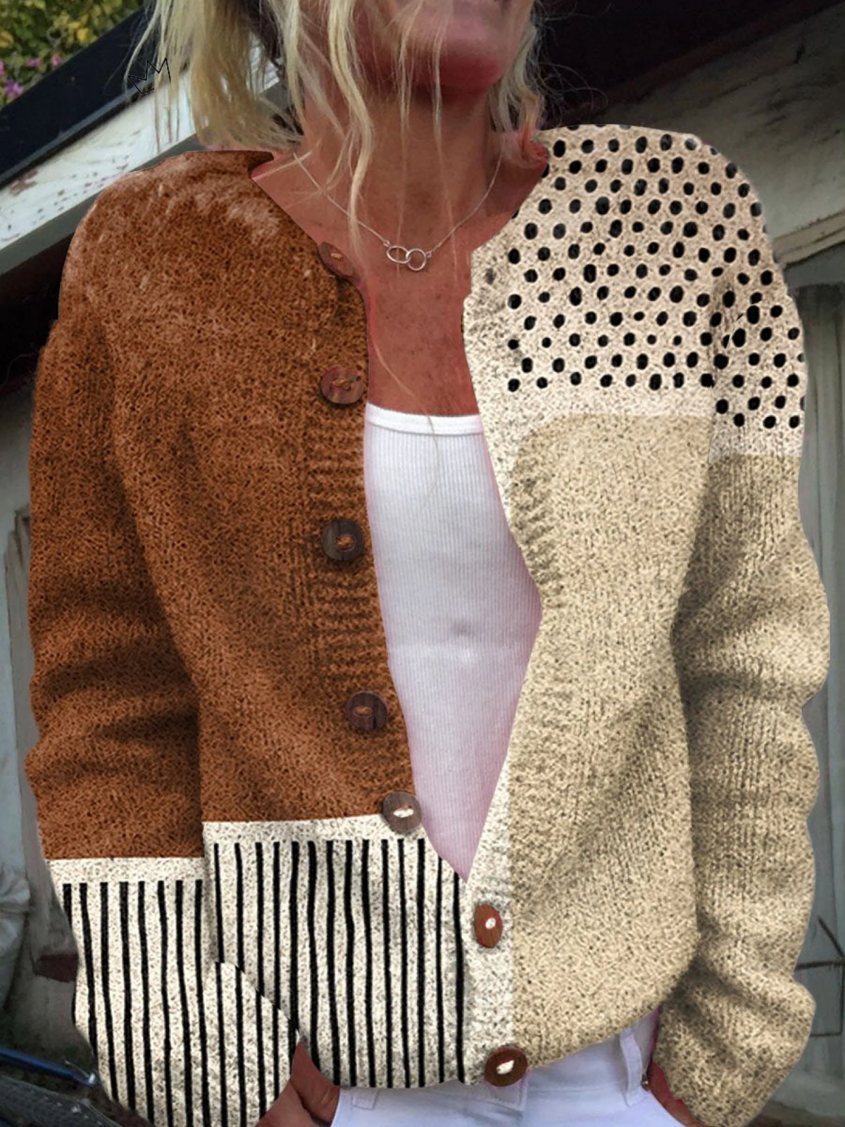 ELOISE | Kwiecisty kardigan z dzianiny w stylu vintage