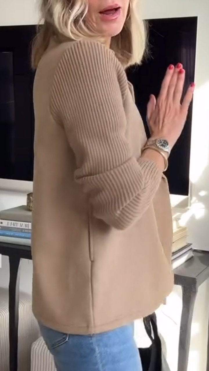 SASHA | Płaszcz marynarka z dzianiny