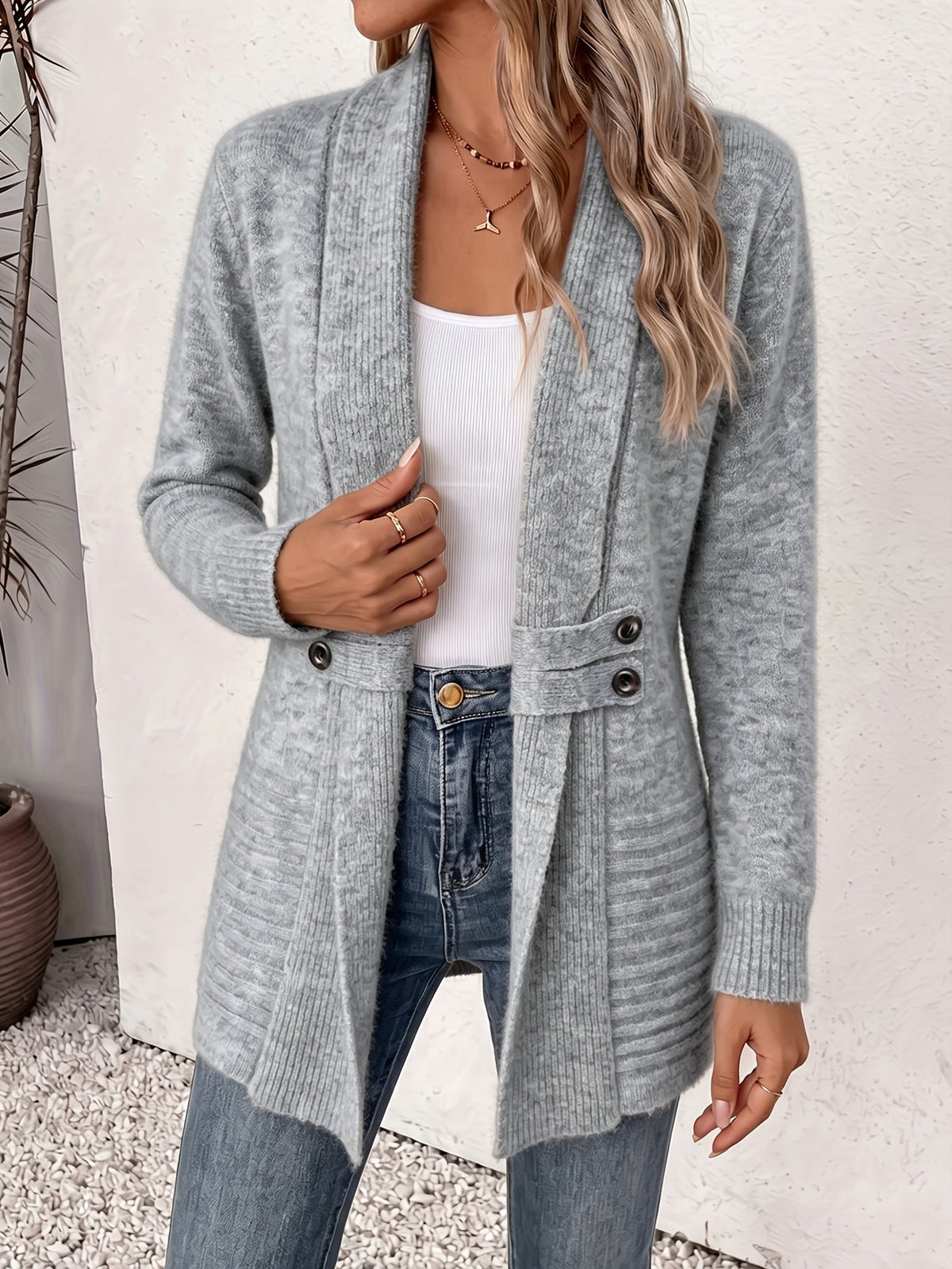 XALVIERE | Elegancki kardigan z odcinaną talią